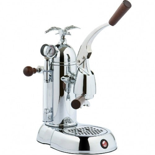 La Pavoni Stradivari Manual Espresso Machine - Wood & Chrome - PSW